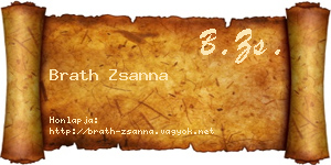 Brath Zsanna névjegykártya